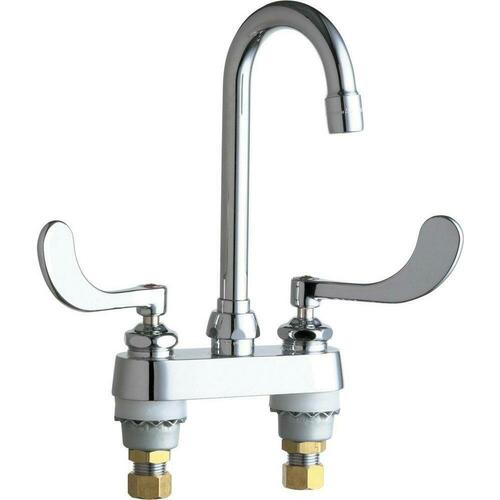 Chicago Faucets 895-317E35XKABCP Polished Chrome Two Handle Centerset Bar Faucet
