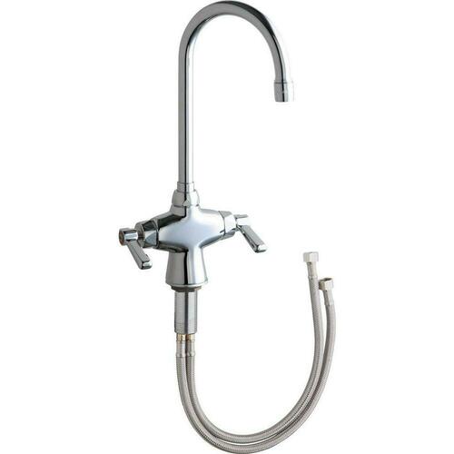 Chicago Faucets 50-E35ABCP Polished Chrome Two Handle Kitchen Faucet