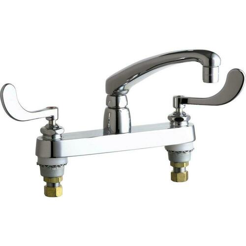 Chicago Faucets 1100-E35-317ABCP Polished Chrome Two-Handle Kitchen Faucet