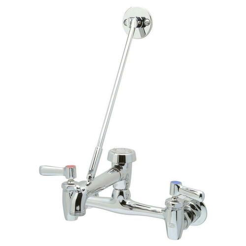 Zurn Z843M1-XL Polished Chrome Two Lever Wall Mount Service Faucet