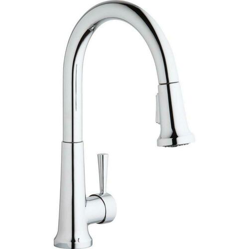 Elkay LK6000CR Polished Chrome Single Handle Pull Down Kitchen Faucet