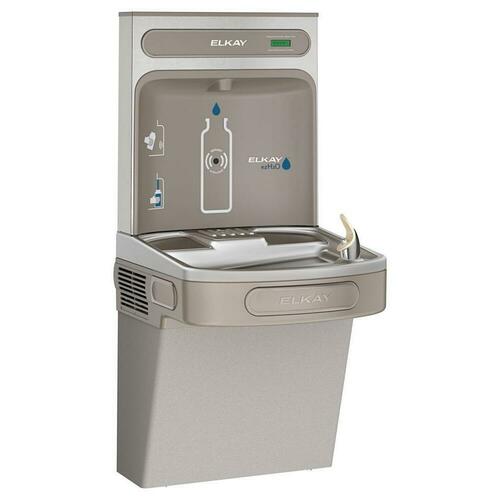 Elkay EZS8WSLK Wall-Mounted Bottle Filling Station with Single Cooler - Light Grey Granite