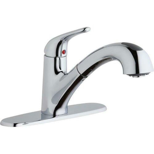 Elkay LK5000CR Polished Chrome Single Handle Pull-Out Kitchen Faucet