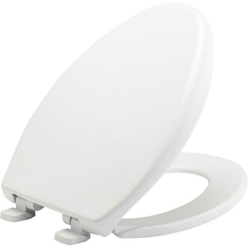 Bemis 7900TDGSL 000 White Elongated Closed Front Toilet Seat with Cover