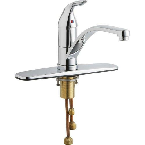 Chicago Faucets 431-ABCP Polished Chrome Single Handle Kitchen Faucet