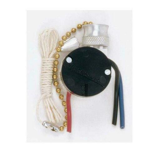 Satco 80/1983 Nickel 4-Wire 3-Speed Fan Switch