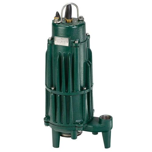 Zoeller 840-0004 2 HP 230V Auto-Reversing Grinder Pump with 20 ft Cord