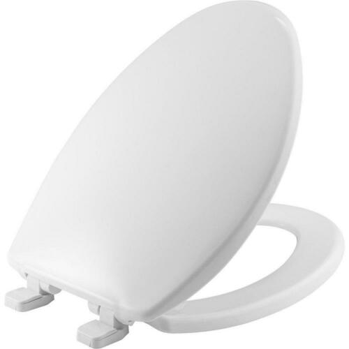 Bemis 7300SL 000 White Elongated Closed Front Toilet Seat with Cover