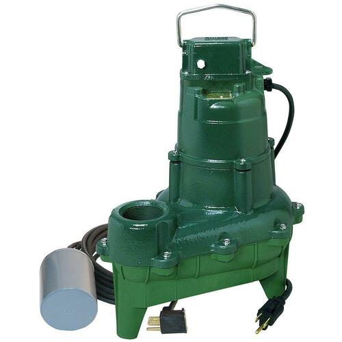 Zoeller 264-0005 4/10 HP 115V Cast Iron Sewage Pump with 15 ft Cord Switch