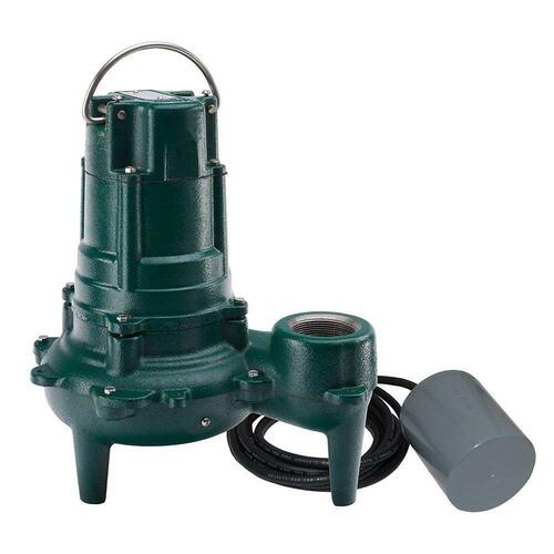 Zoeller 267-0032 1/2 HP Cast Iron Sewage Pump with Variable Float Switch, 115V