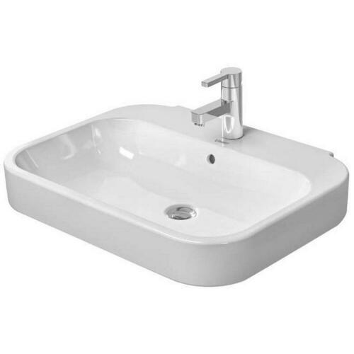Duravit 2316650000 25-5/8 in. Wall Mount or Pedestal Rectangular Ceramic Bathroom Sink in White