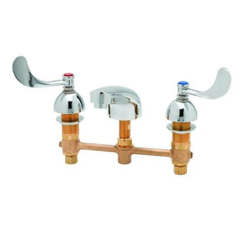 T&S Brass B-2990-WH4-VF05 Two Handle Widespread Bathroom Sink Faucet in Chrome Plated