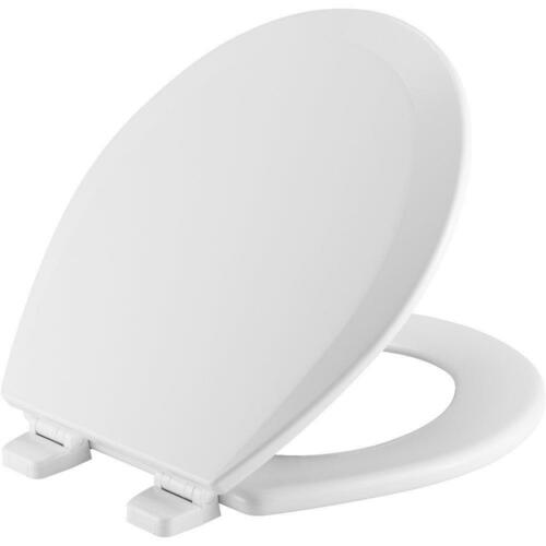 Bemis 500TTT 000 White Round Closed Front Toilet Seat with Cover
