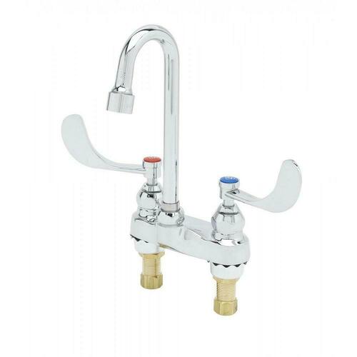 T&S Brass B-0892-VF05 Chrome Two Handle Centerset Bathroom Sink Faucet