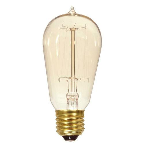 Satco S2423 60W ST19 Dimmable Incandescent Light Bulb, Medium E-26 Base, Warm White