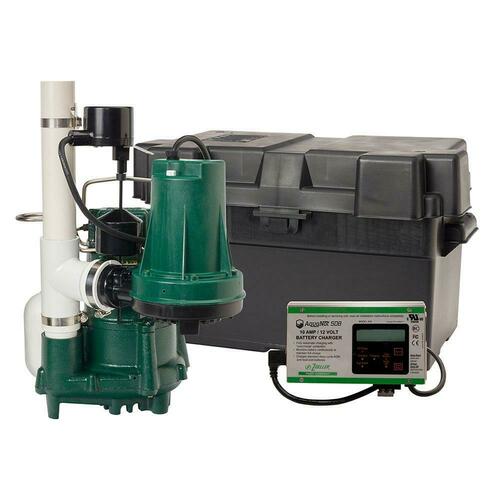 Zoeller 508-0007 1/2 HP Pre-Assembled Cast Iron Submersible Sump Pump with 12V Backup