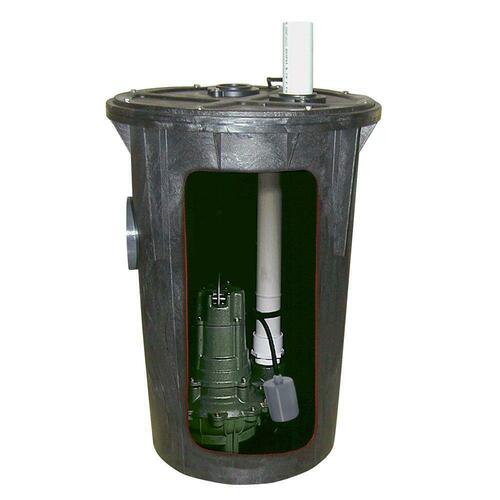 Zoeller 912-0005 115V 2/5 HP Sewage Pump Basin System, 90 GPM, 20 ft Cord