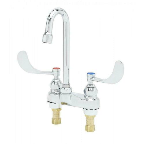 T&S Brass B-0892 Chrome Plated Two Handle Centerset Bathroom Sink Faucet
