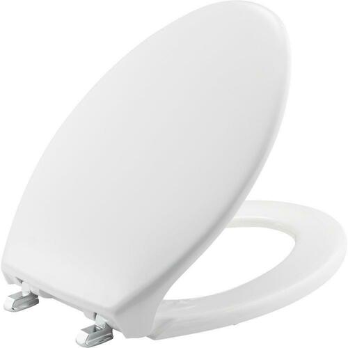 Bemis 1900SS 000 White Elongated Closed Front Toilet Seat with Cover