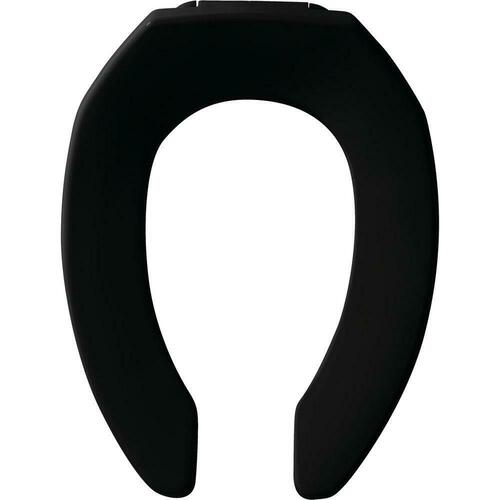 Bemis 1955SSCT 047 Black Elongated Open Front Toilet Seat
