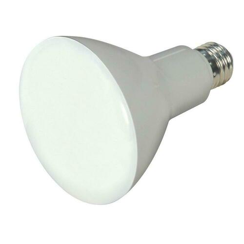 Satco S9621 65W BR30 Dimmable LED Bulb, Medium E-26 Base, Frosted White, 5-1/5 in.
