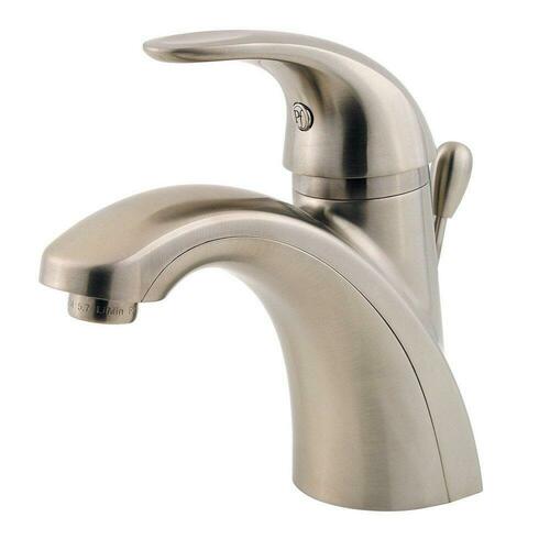Pfister LF-042-PRKK Brushed Nickel Single Handle Monoblock Bathroom Sink Faucet