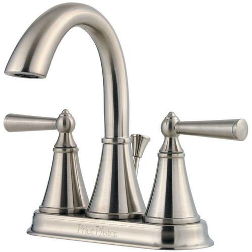 Pfister LG48-GL0K Brushed Nickel Two Handle Centerset Bathroom Sink Faucet