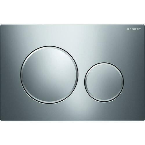 Geberit 115.882.KH.1 Wall-Mount Dual Flush Actuator Plate, Polished Matte Chrome