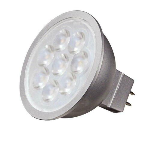 Satco S9496 50W MR16 Dimmable LED Bulb, GU5.3 Base, Silver/Black, 1-7/9 in.