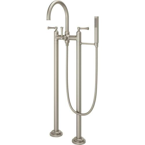 Pfister LG6-1TBK Brushed Nickel Two Lever Floor Mount Filler Trim Only