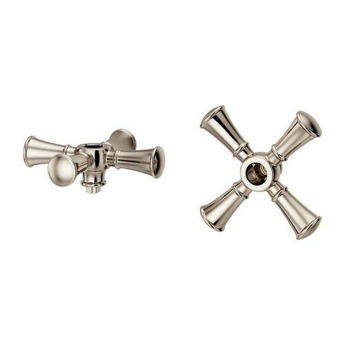 Pfister HHL049TBD Polished Nickel Widespread Metal Cross Handle