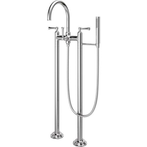 Pfister LG6-1TBC Polished Chrome Two Lever Floor Mount Filler Trim Only