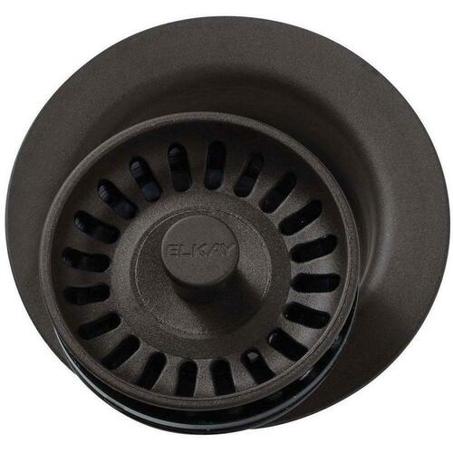 Elkay LKQD35MC Mocha Plastic Disposer Flange with Basket Strainer Stopper
