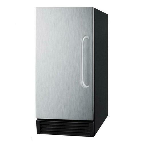 Summit BIM44G 33 in. 25 lb Ice Maker in Stainless Steel/Black