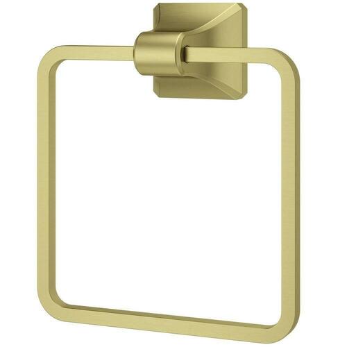 Pfister BRB-FE1BG Brushed Gold Rectangular Closed Towel Ring