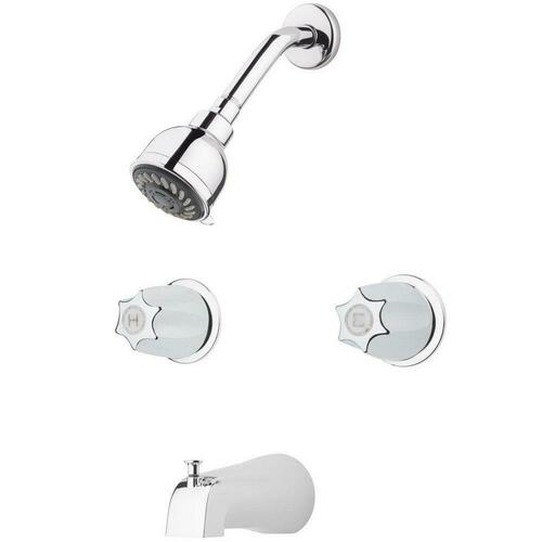 Pfister LG03-6120 Polished Chrome Two Handle Multi-Function Bathtub Shower Faucet