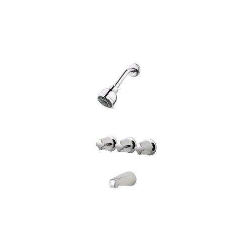 Pfister LG01-3110 Three-Handle Multi-Function Bathtub Shower Faucet Trim - Polished Chrome