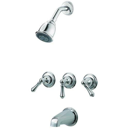 Pfister LG01-81BC Three-Handle Multi-Function Bathtub Shower Faucet Trim - Polished Chrome