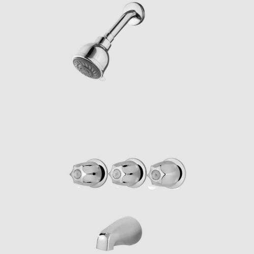Pfister LG01-3120 Three-Handle Multi-Function Bathtub Shower Faucet, Polished Chrome