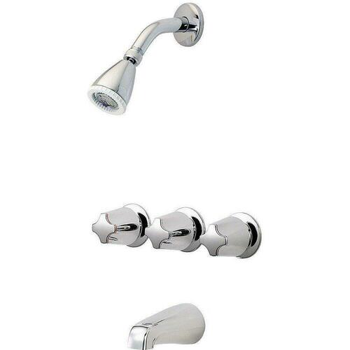 Pfister LG01-3210 Three-Handle Multi-Function Bathtub Shower Faucet - Polished Chrome