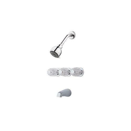 Pfister LG01-1120 Three-Handle Multi-Function Bathtub Shower Faucet - Polished Chrome