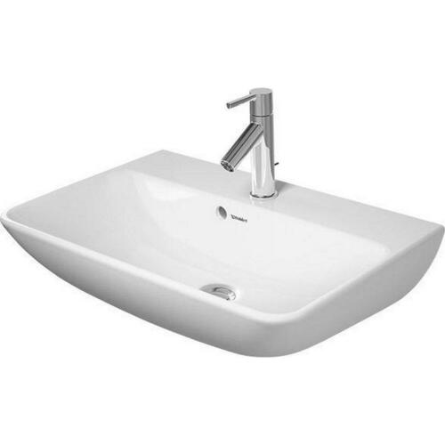 Duravit 2343600000 Wall-Mount Rectangular Washbasin, 23-5/8 x 15-3/4 in., 1-Hole, White