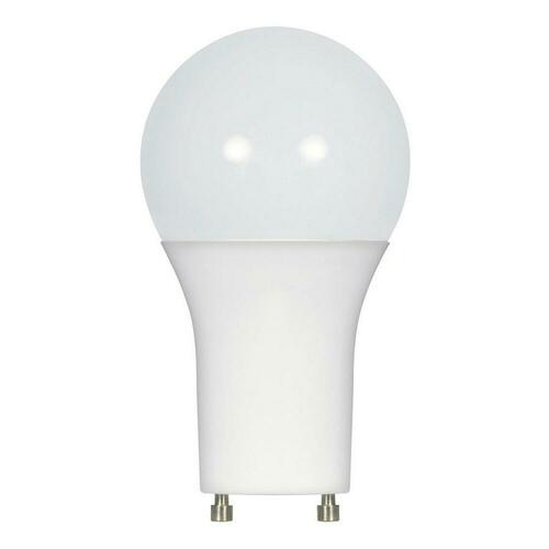 Satco S9708 60W A19 LED Soft White Bulb, Dimmable, Bi-Pin GU24 Base, 4-1/3 in.