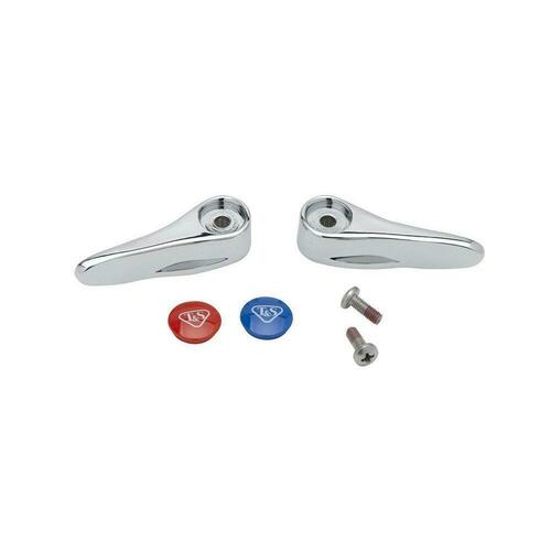 T&S Brass B-9K-NS Lever Handle Repair Kit with 2 Handles, Indexes Screws