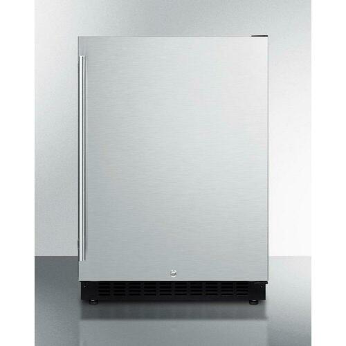 Summit AL54 4.8 cu. ft. Stainless Steel/Black Full Refrigerator