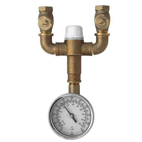 Speakman STW-370 9.7 gpm Thermostat Mixing Valve in Rough Brass