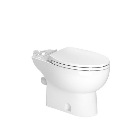 Saniflo SEATELONGATED White Elongated Closed Front Toilet Seat by Saniflush