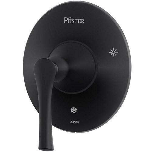 Pfister R89-1RHB Matte Black Single Handle Pressure Balancing Valve Trim