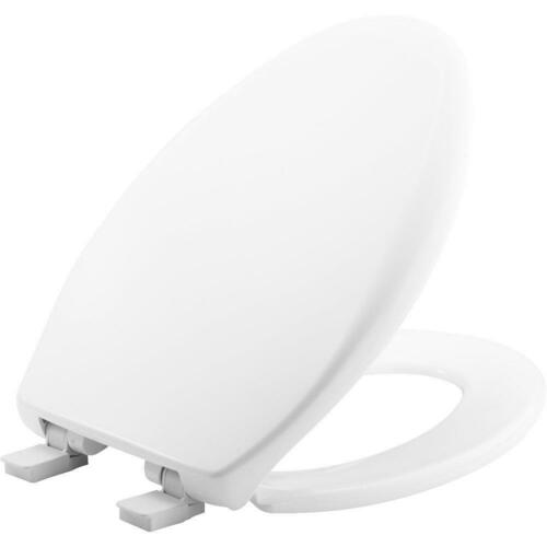 Bemis 1200E4 000 White Elongated Closed Front Toilet Seat with Cover
