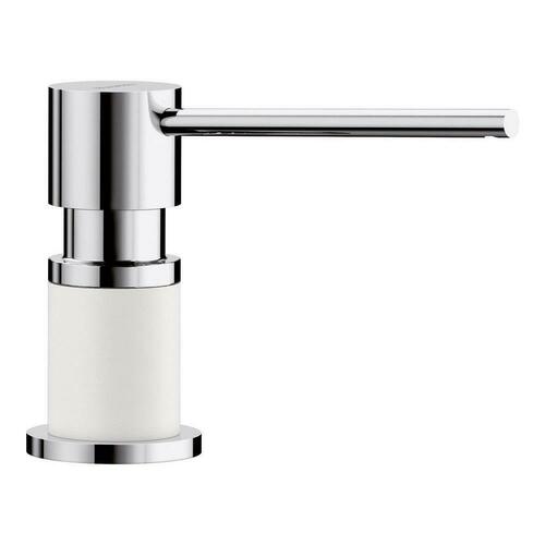 Blanco 402307 Chrome White Deck Mount Brass Soap/Lotion Dispenser
